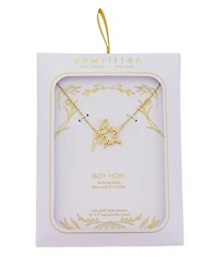 Unwritten Boy Mom Pendant Necklace