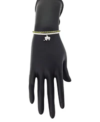 Unwritten Cubic Zirconia And Crystal Elephant Adjustable Bolo Bracelet