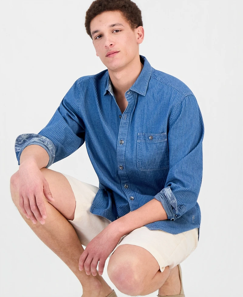 Tommy Bahama Men's Wild Indigo Plaid Shirt