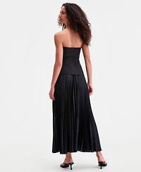 Sam Edelman Women's Novalee Mixed-Media Strapless Dress