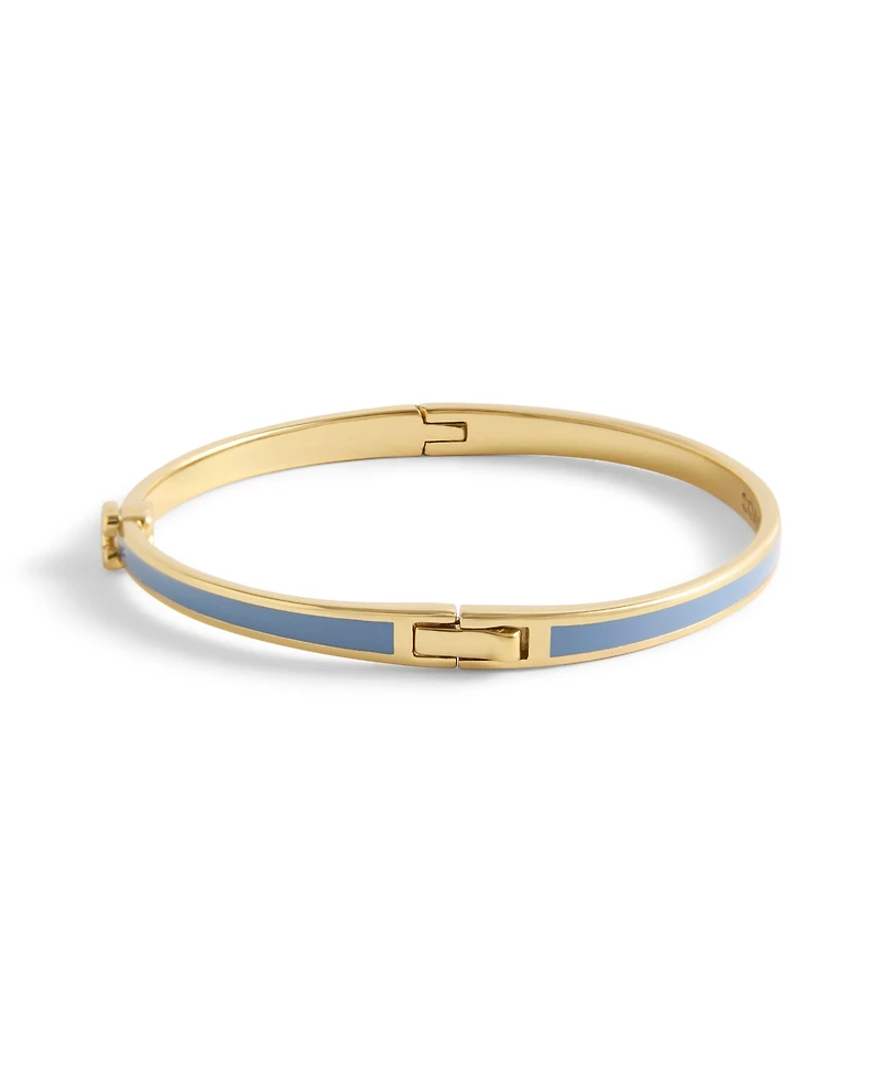 Coach Gold-Tone Signature C Enamel Bangle Bracelet