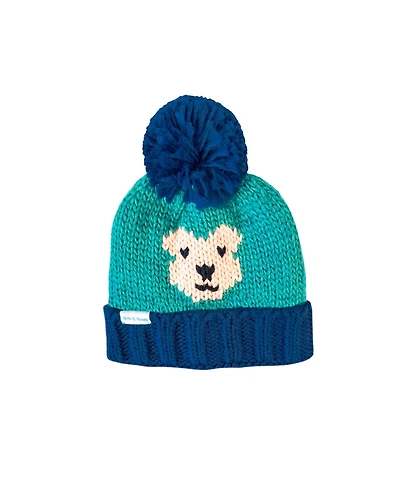 Bits & Bows Boys Teddy Bear Bobble Hat