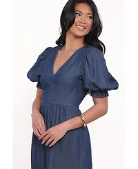 Petal and Pup Women's Steele Puff Sleeve Midi Dress