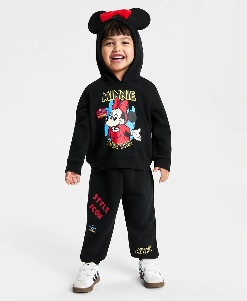 Disney | Macy's Toddler Girls Minnie Mouse Fleece Hoodie & Jogger Pant Set, Exclusive