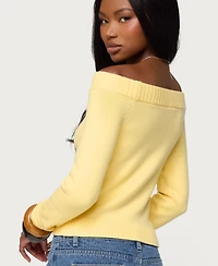 Edikted Women's Elona Off Shoulder Knit Top