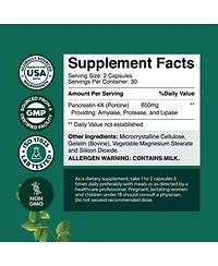 Pancreatic Enzymes Capsules, 60ct