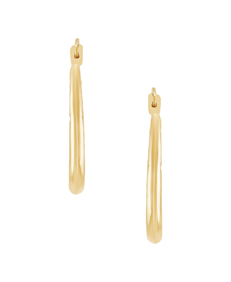 Macy's U Shape Hoop Earrings in 14K Yellow Gold