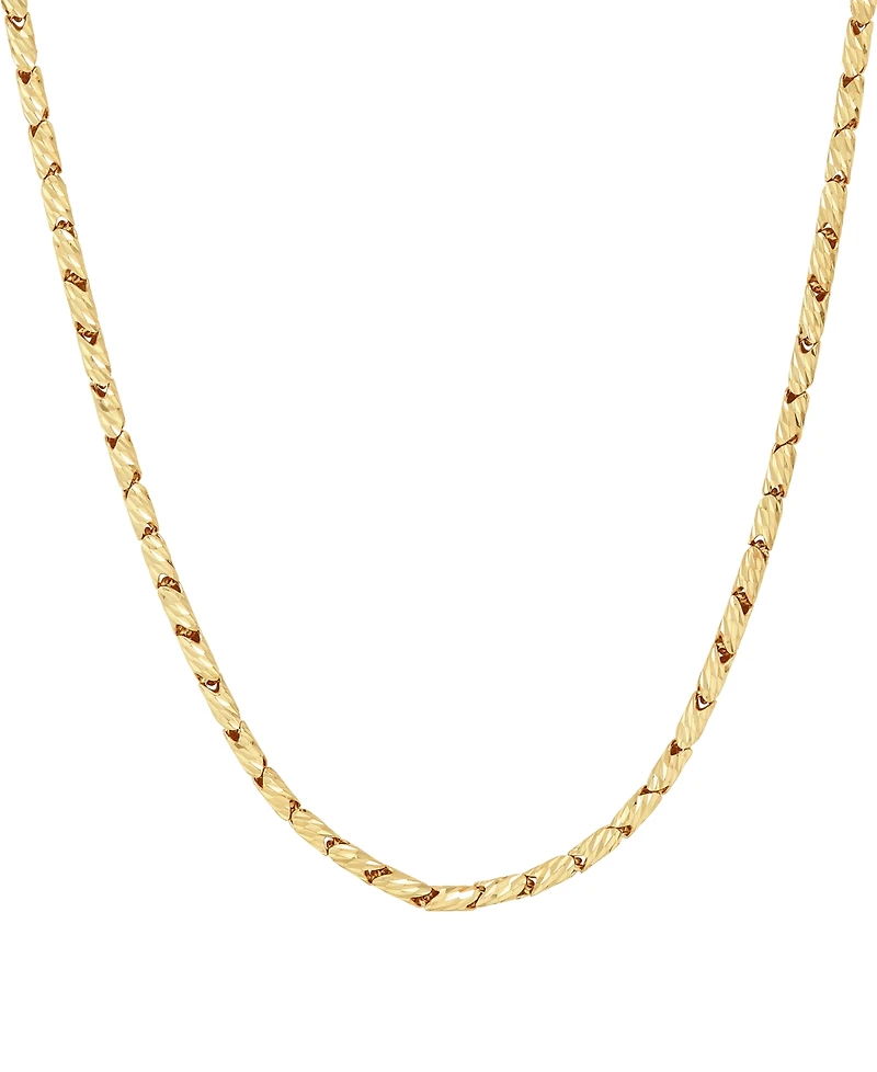 Macy's Solid Polished Oval Link Chain Necklace in 10K Yellow Gold