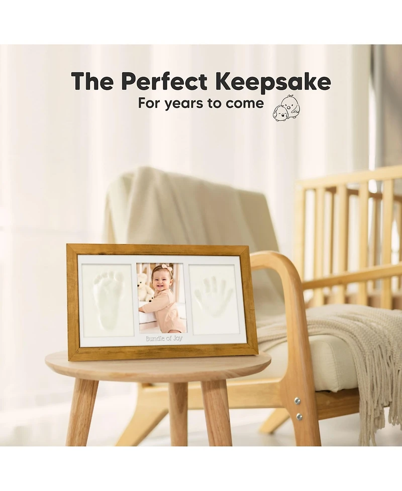 Duo Baby Hand and Footprint Kit, Handprint Newborn Photo Frame, Keepsake for New Mom