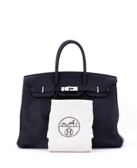 Pre-Owned Hermes Birkin Handbag Clemence with Palladium Hardware