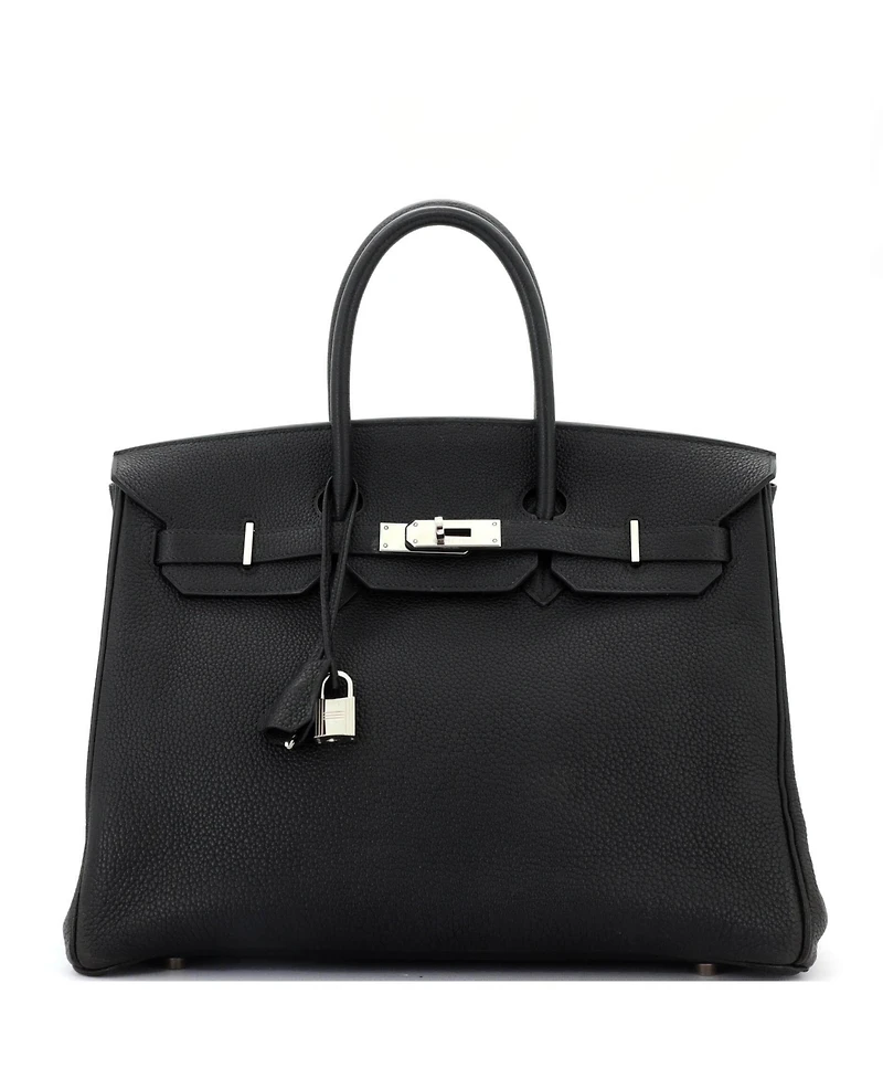 Pre-Owned Hermes Birkin Handbag Clemence with Palladium Hardware