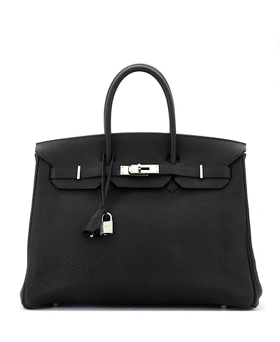 Pre-Owned Hermes Birkin Handbag Clemence with Palladium Hardware