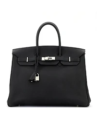 Pre-Owned Hermes Birkin Handbag Clemence with Palladium Hardware