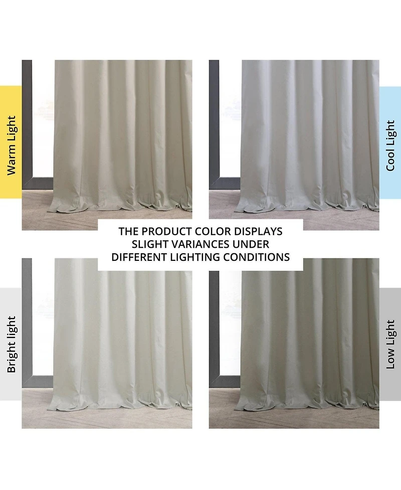 Half Price Drapes Light Greige Solid Cotton Hotel Blackout Curtain