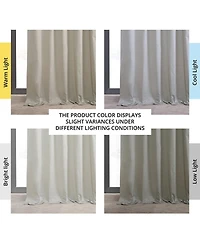 Half Price Drapes Light Greige Solid Cotton Hotel Blackout Curtain