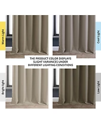 Half Price Drapes Safari Tan Faux Linen Hotel Blackout Curtain