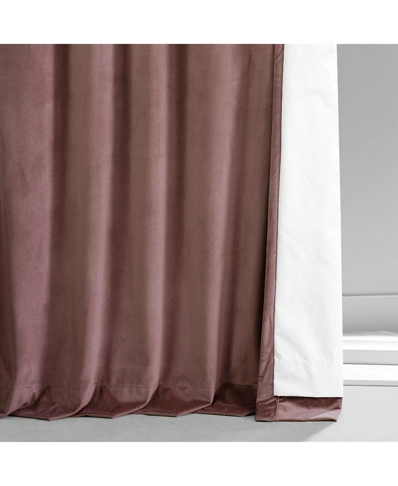 Half Price Drapes Rosehip Signature Plush Velvet Hotel Blackout Curtain