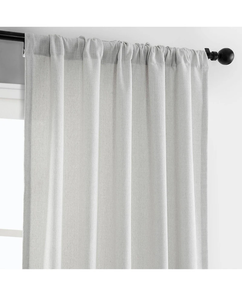 Half Price Drapes Off White Simply Faux Linen Curtain Pair (2 Panels