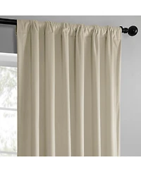 Half Price Drapes Light Ivory Simply Velvet Room Darkening Curtain Pair (2 Panels)