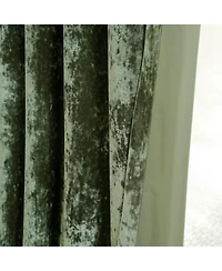Half Price Drapes Emerald Green Lush Crush Velvet Room Darkening Curtain