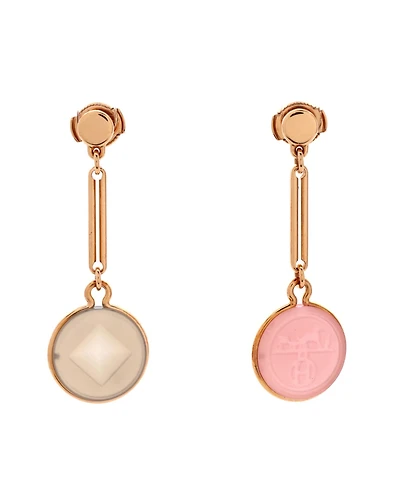 Pre-Owned Hermes Ex-Libris Drop Earrings