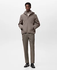 Mango Men's Water-Repellent Thermolite Hooded Jacket