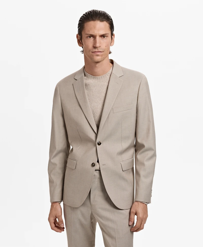 Mango Men's Stretch Fabric Super Slim-Fit Suit Jacket
