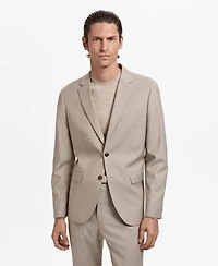 Mango Men's Stretch Fabric Super Slim-Fit Suit Jacket