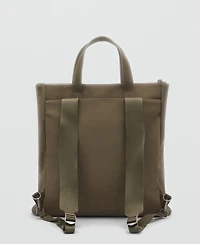 Mango Men's Pockets Multi-Functional Backpack