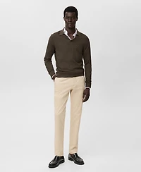 Mango Men's Barna Slim-Fit Twill Chino Pants