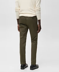 Mango Men's Barna Slim-Fit Twill Chino Pants