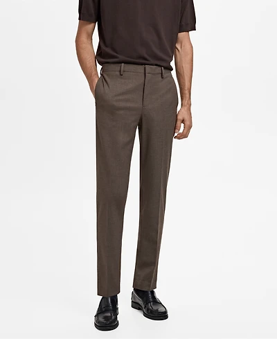 Mango Men's Stretch Fabric Super Slim-Fit Suit Pants