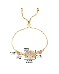 Hello Kitty Adjustable Bracelet with Pave Pink Bow & Crystals
