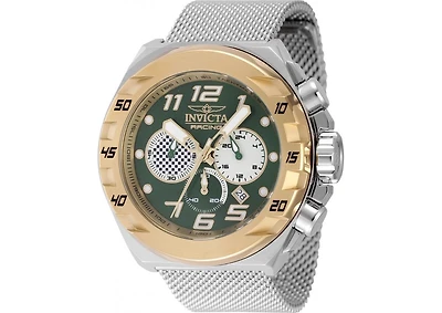 Invicta Men's 47205 Invicta Racing Quartz Chronograph White, Gold, Green, Ivory Dial Watch