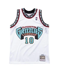 Mitchell Ness Men's Mike Bibby White Vancouver Grizzlies 1998/99 Hardwood Classics Swingman Jersey