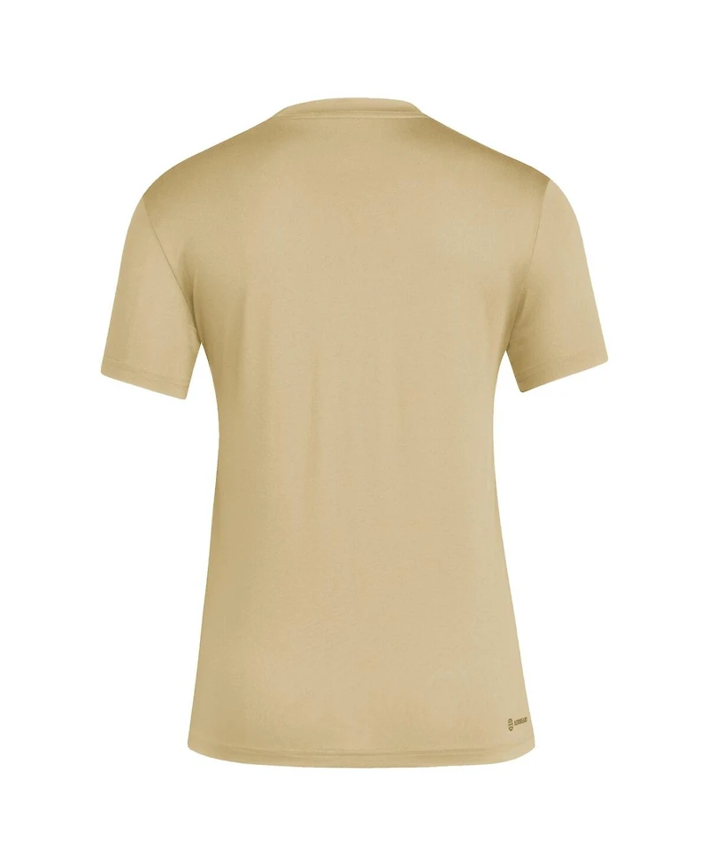 Adidas Women's Tan Miami Hurricanes Salute to Service Aeroready T-Shirt