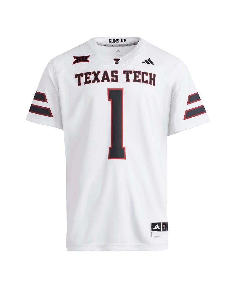 Adidas Men's 1 White Texas Tech Red Raiders Premier Jersey