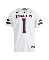 Adidas Men's 1 White Texas Tech Red Raiders Premier Jersey
