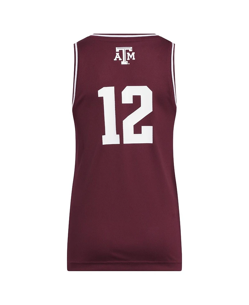 Adidas Big Boys and Girls 12 Maroon Texas A M Aggies Replica Swingman Jersey
