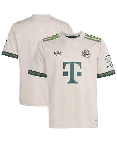Adidas Big Boys and Girls Gray Bayern Munich 2025/26 Fourth Replica Jersey