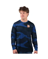 Starter Men's Navy/Royal Denver Broncos Thursday Night Gridiron Logo Long Sleeve T-Shirt