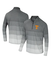Colosseum Men's Gray Tennessee Volunteers Ai Striped Mesh Quarter-Zip Raglan Windshirt