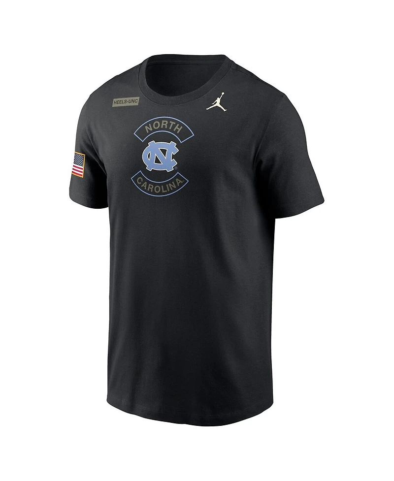 Jordan Men's Black North Carolina Tar Heels 2025 Military Appreciation Dri-fit T-Shirt