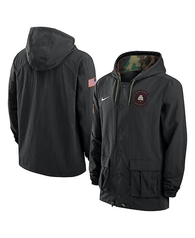 Nike Men's Black Ohio State Buckeyes 2025 Ncaa Military Appreciation Full-Snap Jacket