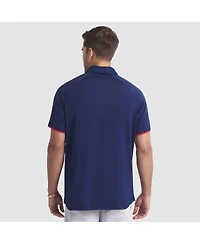 Fanatics Men's Navy New York Rangers Authentic Pro Rink Raglan Polo Shirt