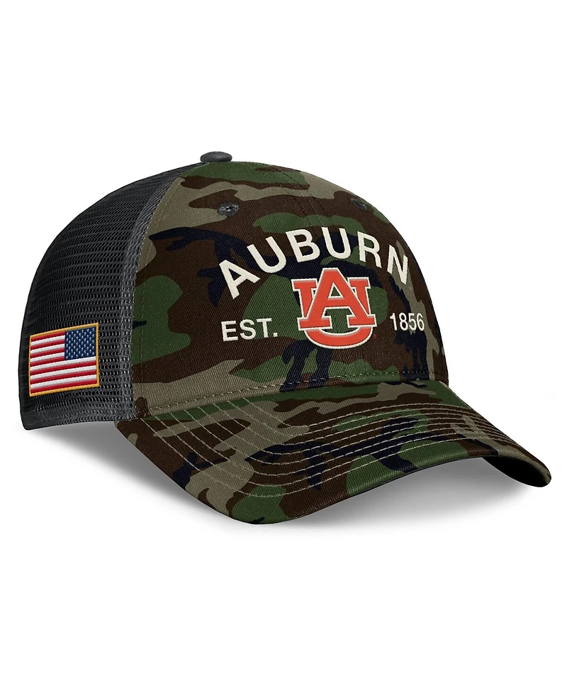 Nike Men's Camo Auburn Tigers 2025 Military Appreciation Rise Adjustable Trucker Hat