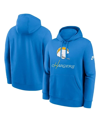 Nike Men's Powder Blue Los Angeles Chargers Best Season Rewind Club Pullover Hoodie