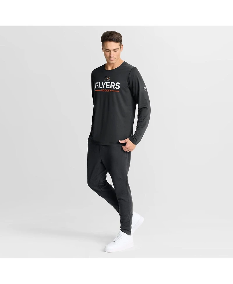 Fanatics Men's Black Philadelphia Flyers Authentic Pro Rink Tech Long Sleeve T-Shirt
