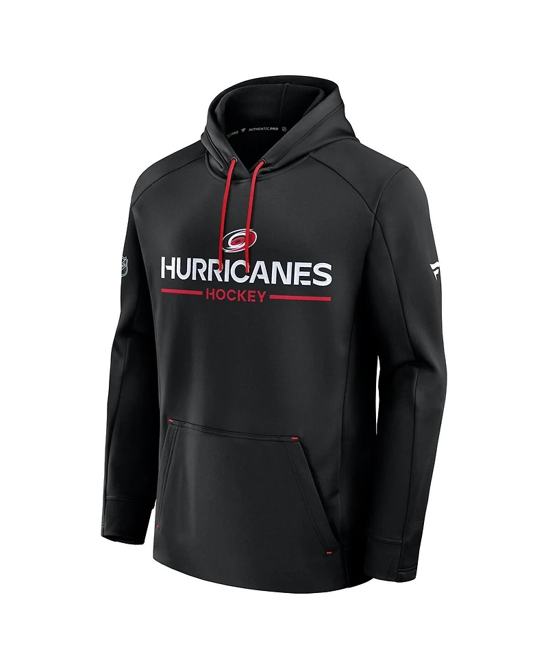 Fanatics Men's Black Carolina Hurricanes Authentic Pro Rink Hoodie