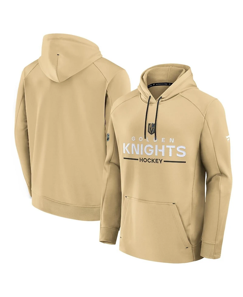 Fanatics Men's Gray Vegas Golden Knights Authentic Pro Rink Hoodie